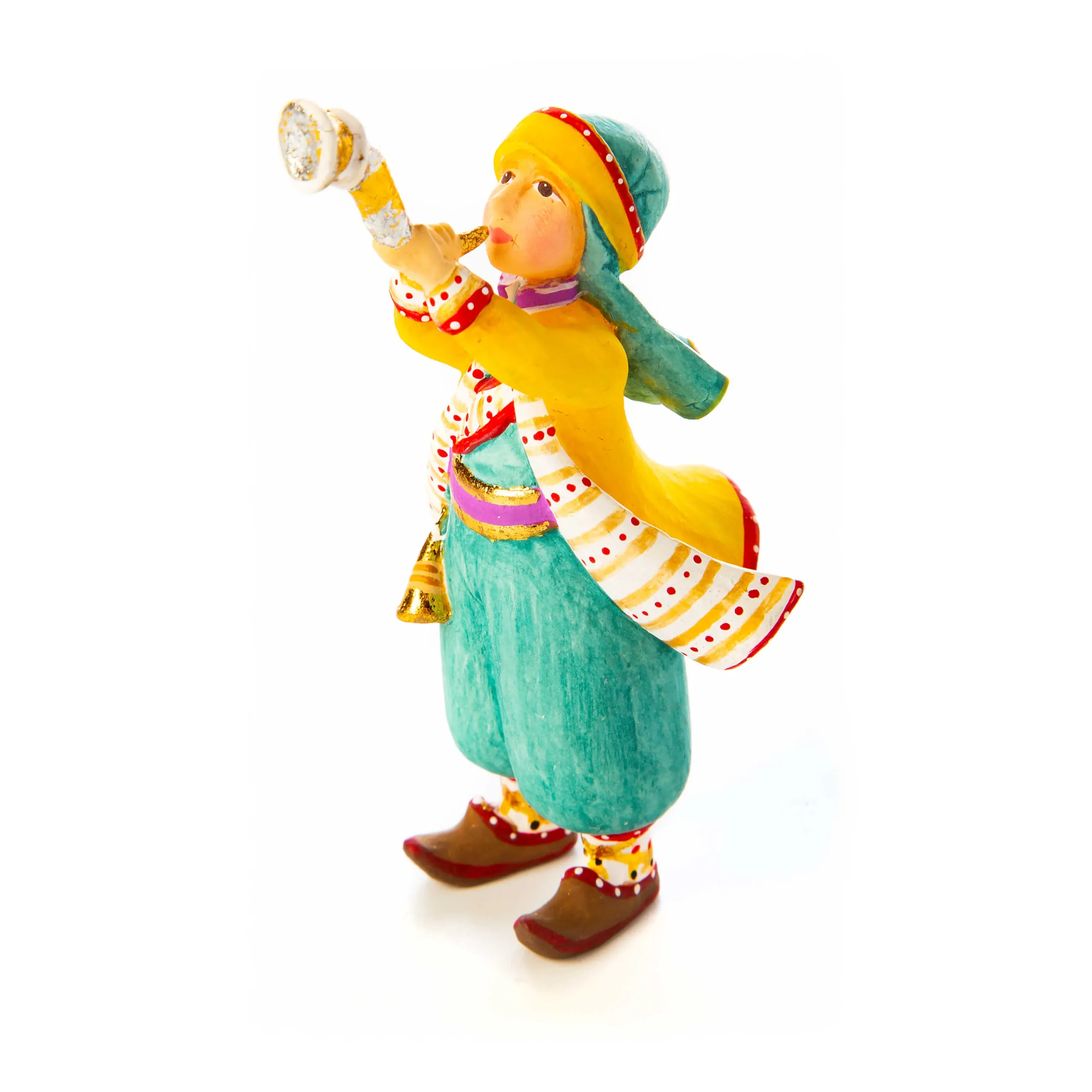 MacKenzie-Childs Patience Brewster Mini Nativity Shofar Player| Holiday|Room Accents