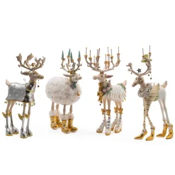 MacKenzie-Childs Patience Brewster Moonbeam Reindeer Figure Set-B| Holiday