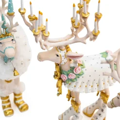 MacKenzie-Childs Patience Brewster Moonbeam Reindeer Figure Set-B| Holiday
