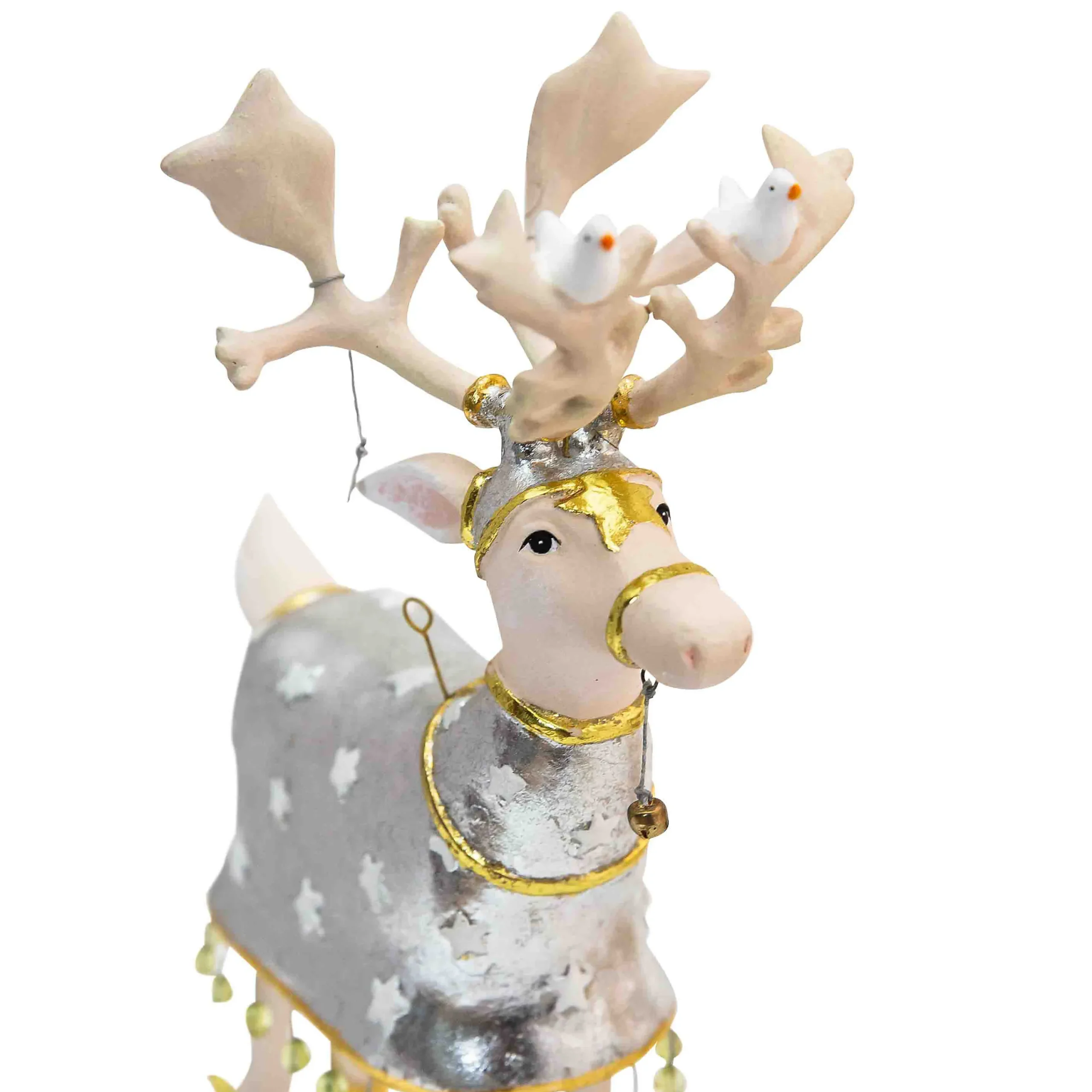 MacKenzie-Childs Patience Brewster Moonbeam Reindeer Figure Set-B| Holiday