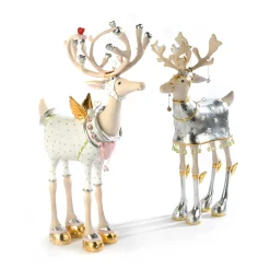 MacKenzie-Childs Patience Brewster Moonbeam Comet Reindeer Figure| Holiday|Room Accents