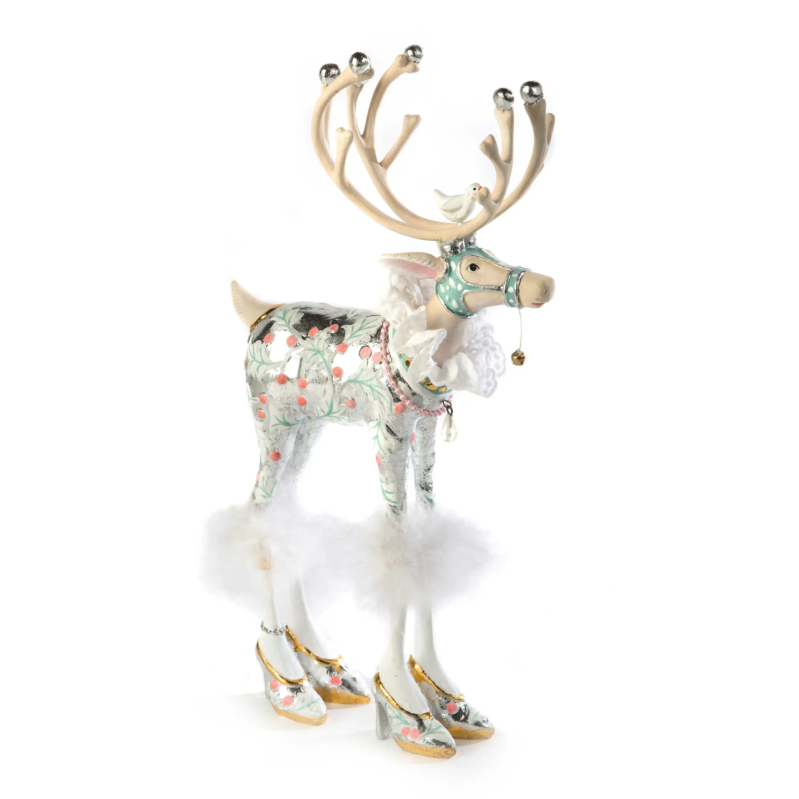 MacKenzie-Childs Patience Brewster Moonbeam Vixen Reindeer Figure| Holiday|Room Accents