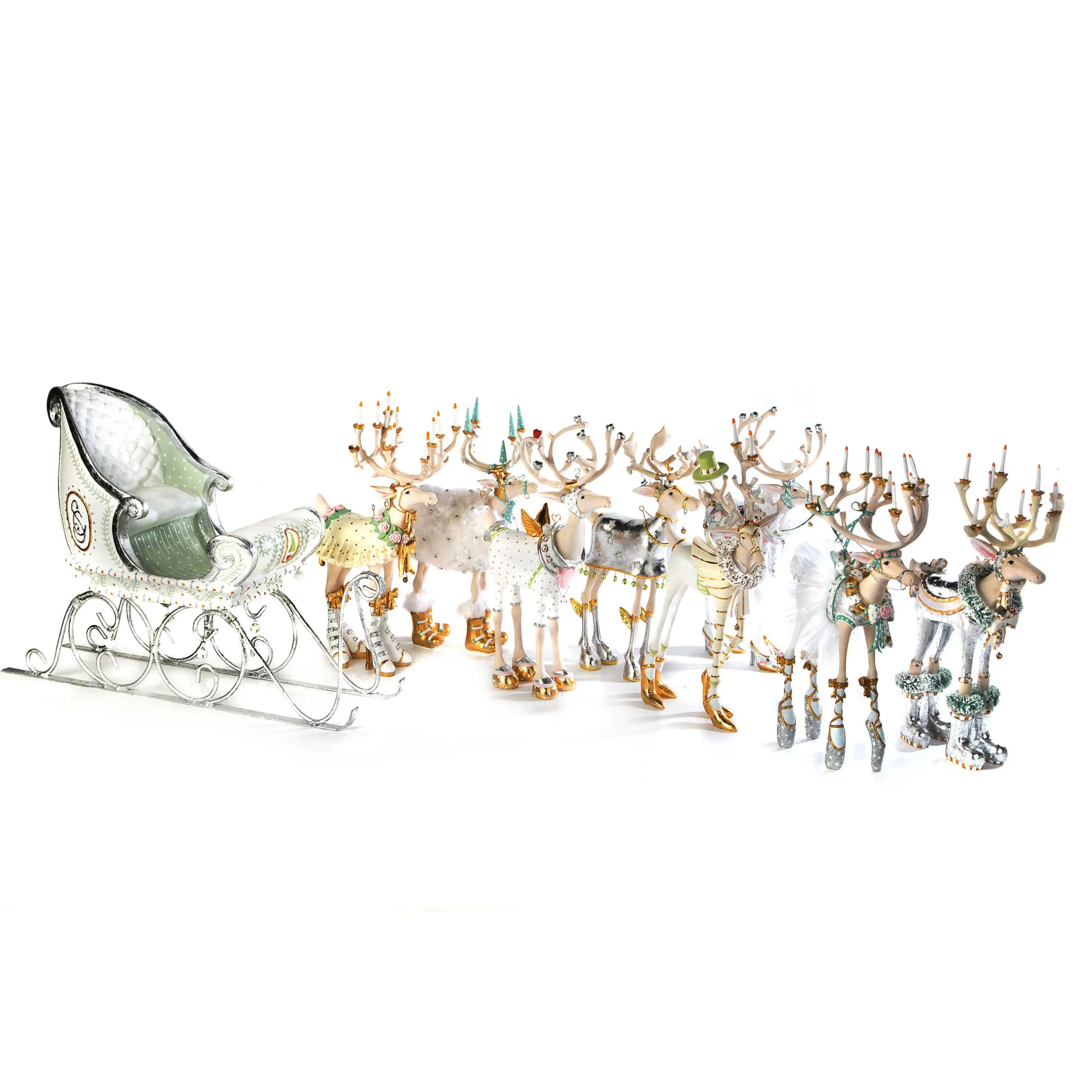 MacKenzie-Childs Patience Brewster Moonbeam Vixen Reindeer Figure| Holiday|Room Accents