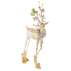 MacKenzie-Childs Patience Brewster Moonbeam Prancer Reindeer Figure| Holiday|Room Accents