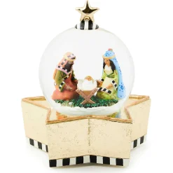 MacKenzie-Childs Patience Brewster Nativity Snow Globe| Room Accents