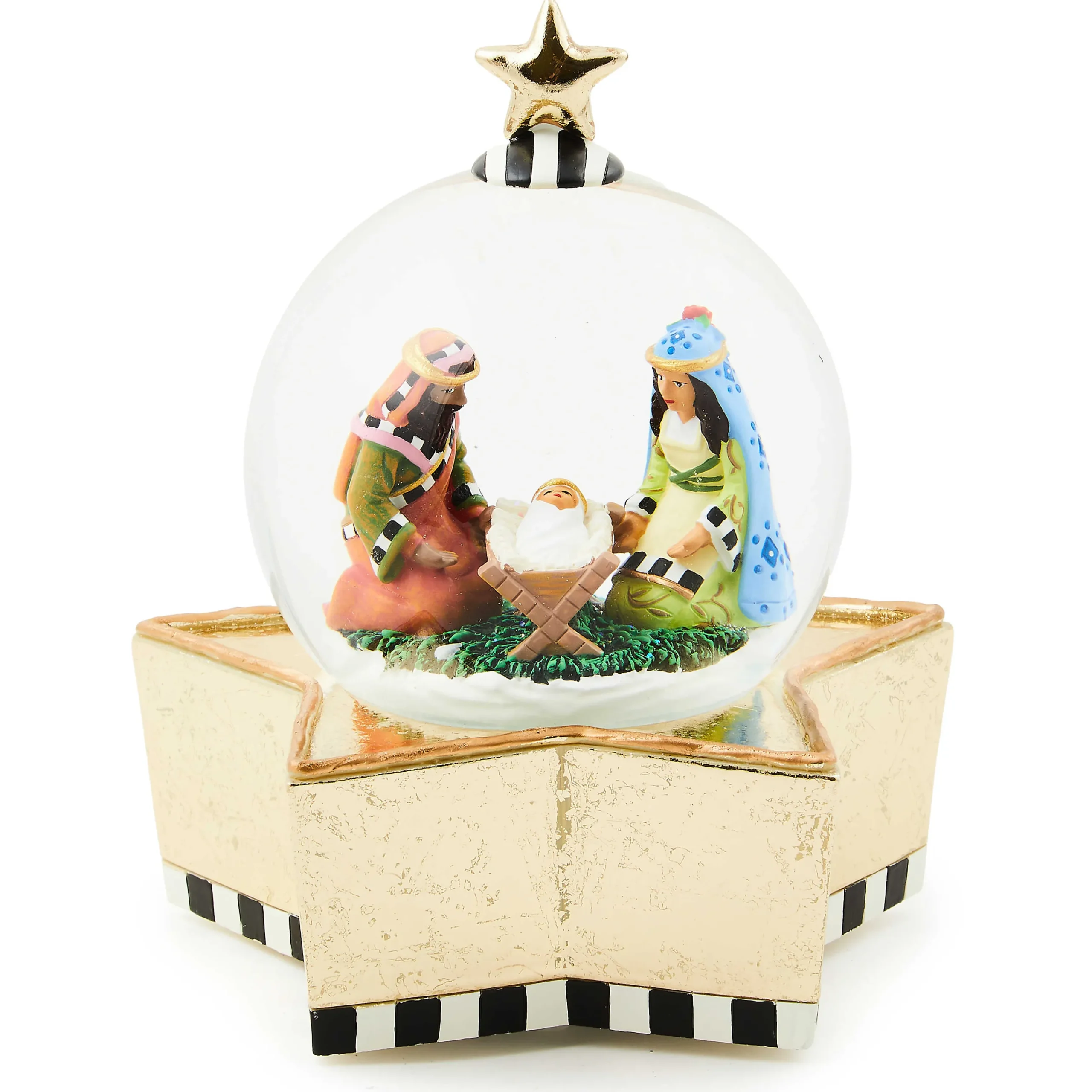 MacKenzie-Childs Patience Brewster Nativity Snow Globe| Room Accents