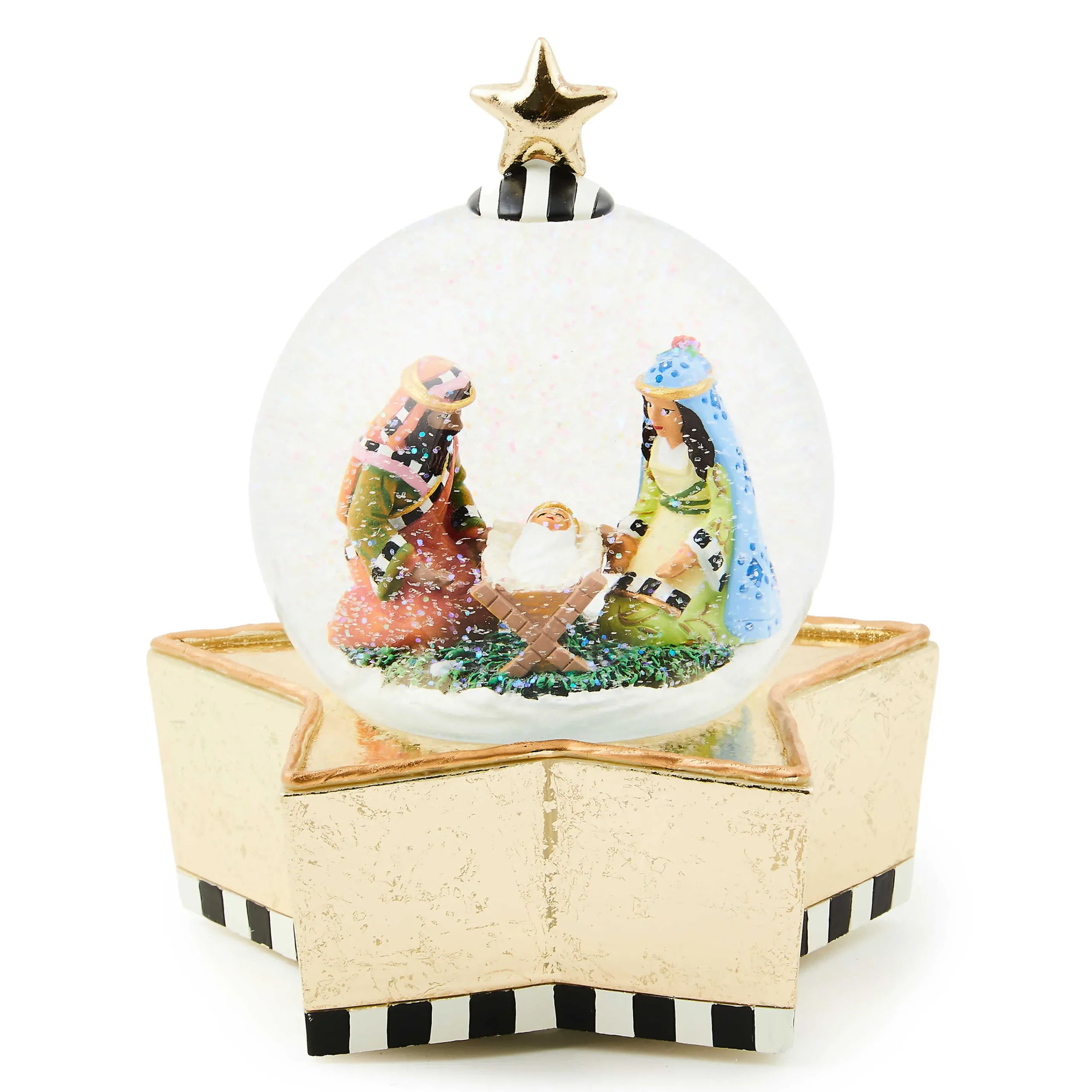 MacKenzie-Childs Patience Brewster Nativity Snow Globe| Room Accents
