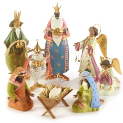 MacKenzie-Childs Patience Brewster Nativity World Magi Figures| Holiday|Room Accents