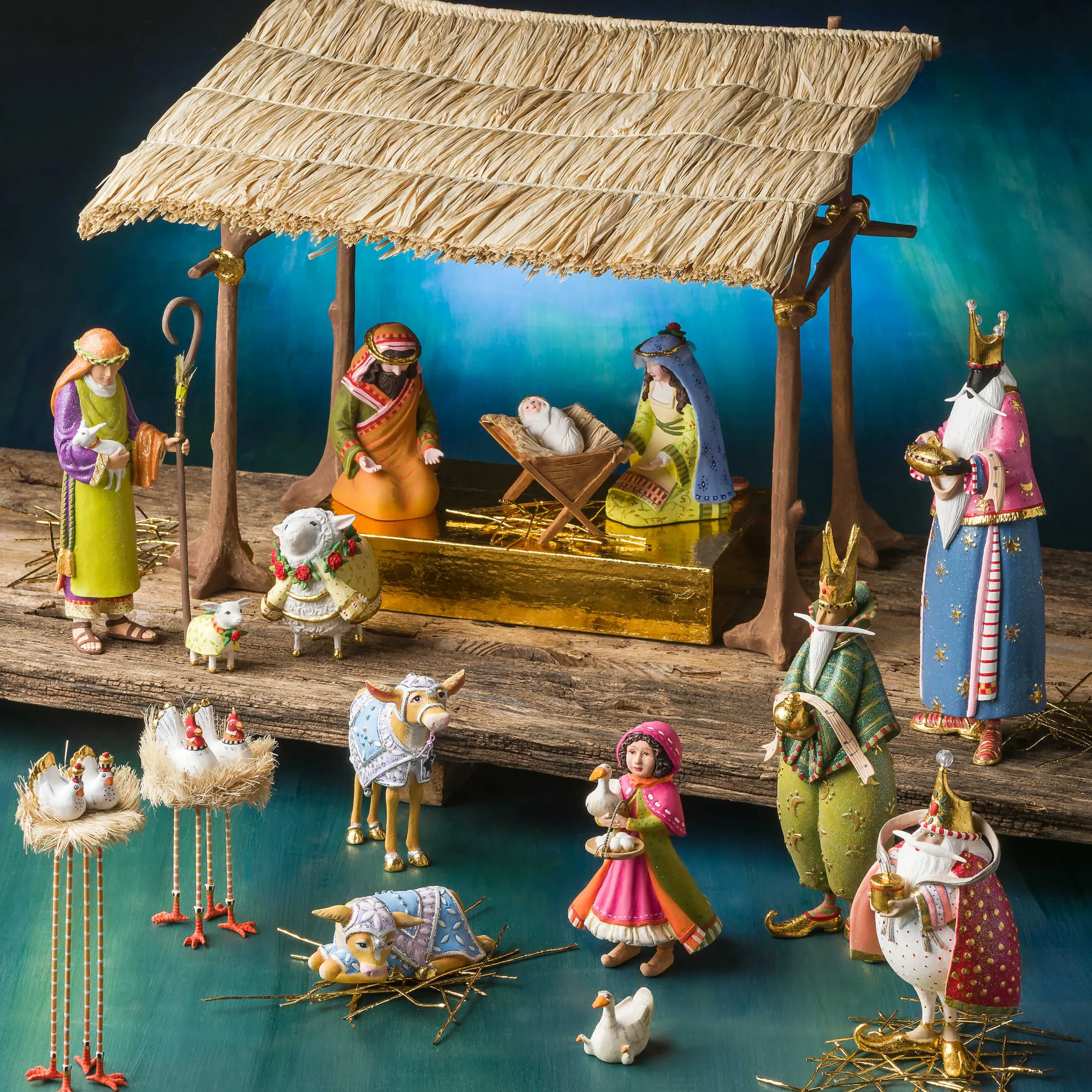 MacKenzie-Childs Patience Brewster Nativity Holy Family Figures| Holiday|Room Accents