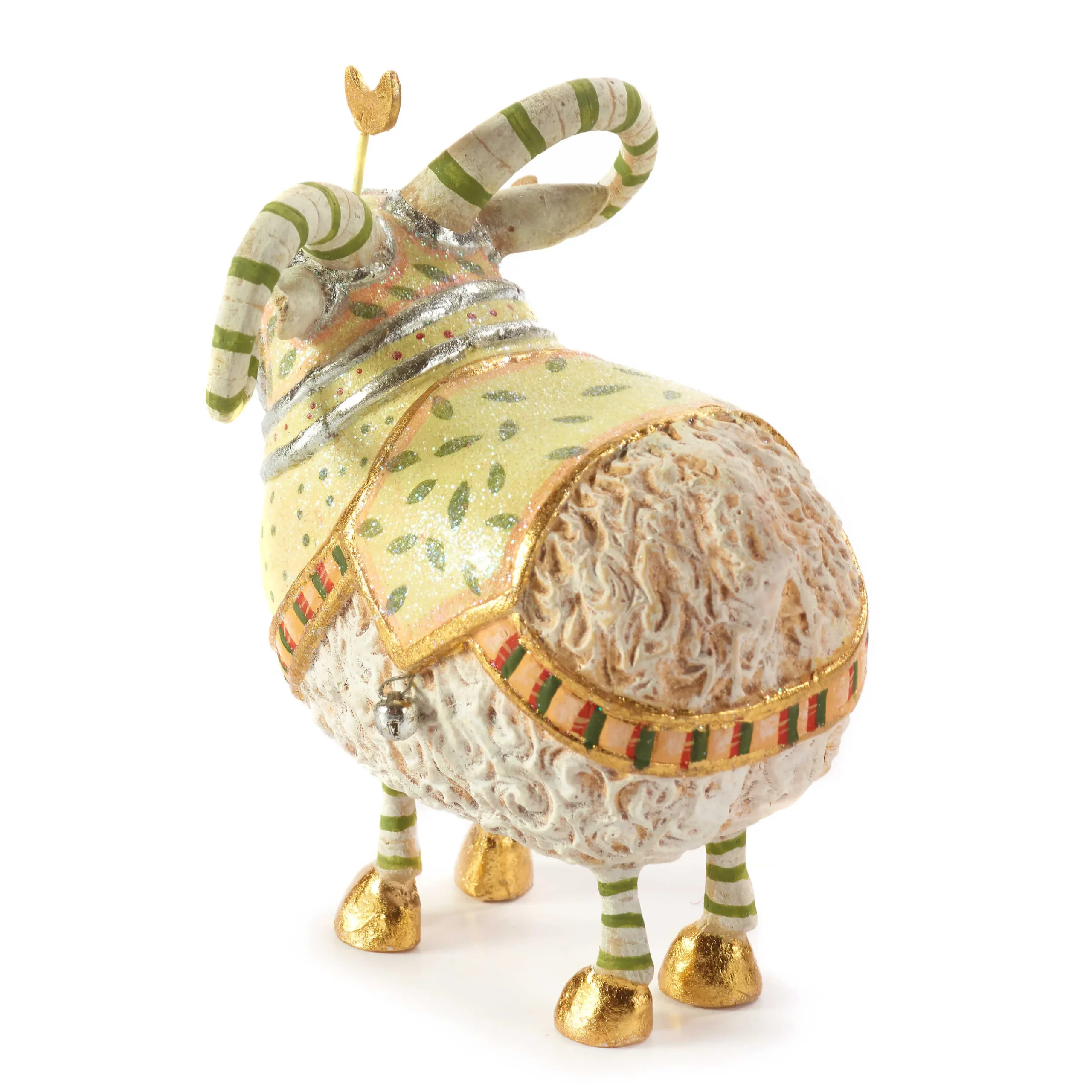 MacKenzie-Childs Patience Brewster Nativity Manger Ram Figure| Holiday|Room Accents