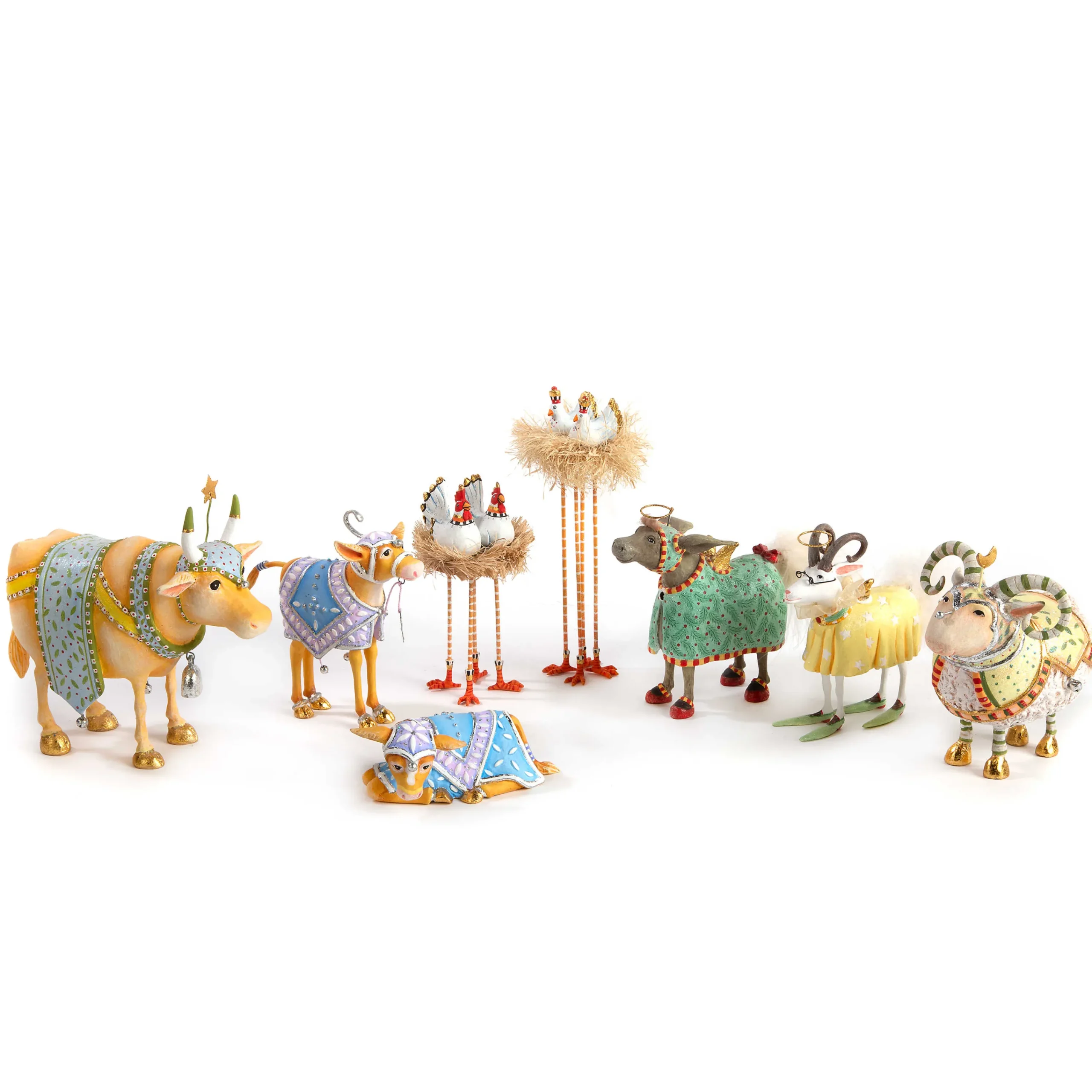 MacKenzie-Childs Patience Brewster Nativity Manger Ram Figure| Holiday|Room Accents