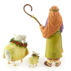 MacKenzie-Childs Patience Brewster Nativity Shepherd  Sheep Figures| Holiday|Room Accents