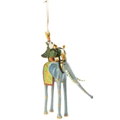 MacKenzie-Childs Patience Brewster Nativity Casper on Elephant Ornament| Holiday