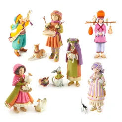 MacKenzie-Childs Patience Brewster Nativity Manger Figures Set| Holiday|Room Accents