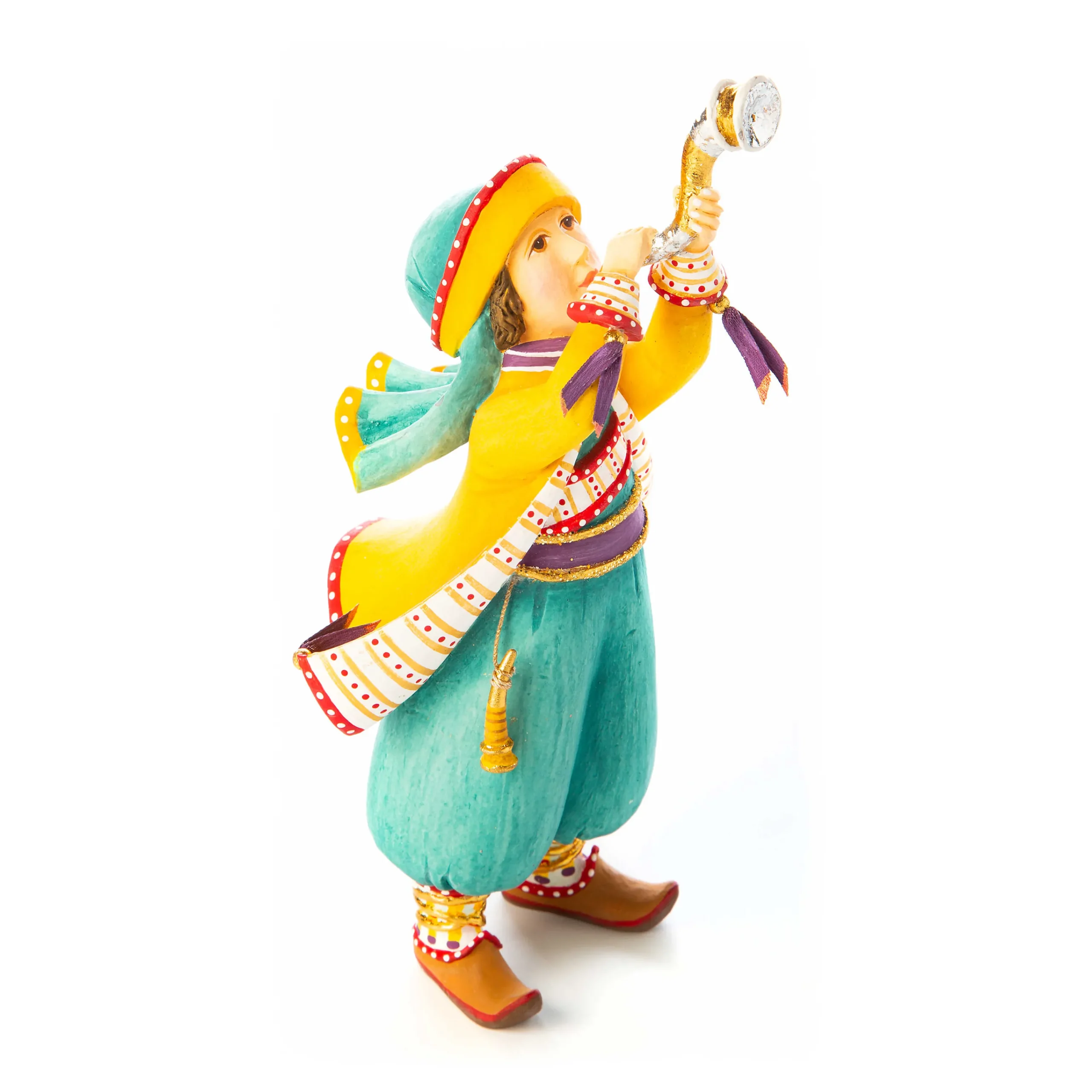 MacKenzie-Childs Patience Brewster Nativity Shofar Player Figure| Holiday|Room Accents