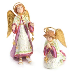 MacKenzie-Childs Patience Brewster Nativity Rejoicing Angel Figure| Holiday|Room Accents