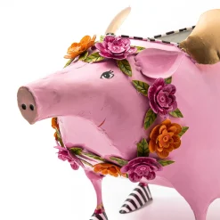 MacKenzie-Childs Patience Brewster Portia Pig Planter| Spring|Greenery & Florals