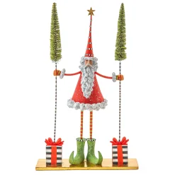 MacKenzie-Childs Patience Brewster Santa Gift Tree Figure| Holiday