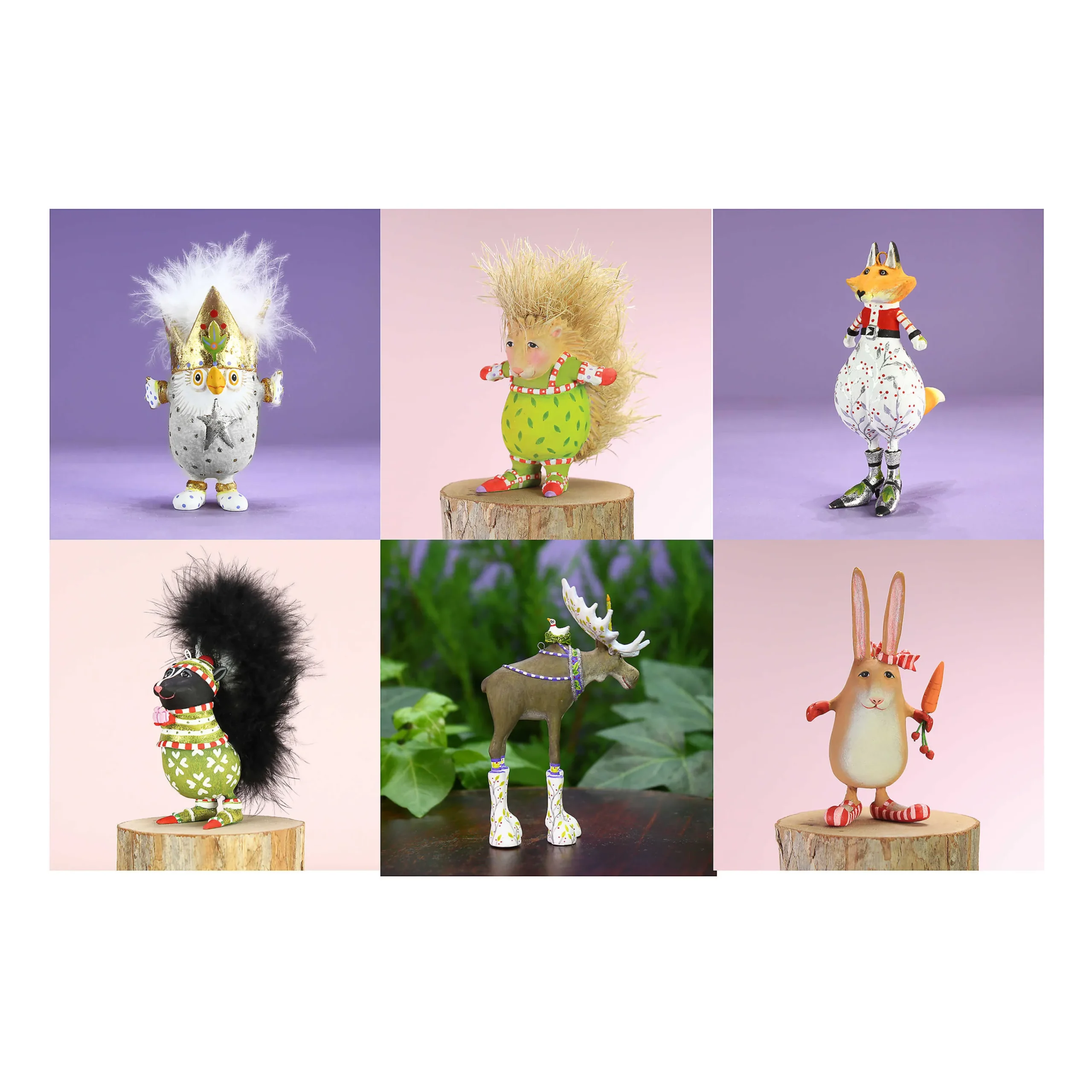 MacKenzie-Childs Patience Brewster Woodland Mini Ornament Set| Holiday
