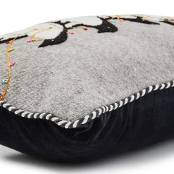 MacKenzie-Childs Penguin Lumbar Pillow| Pillows, Throws, & Cushions