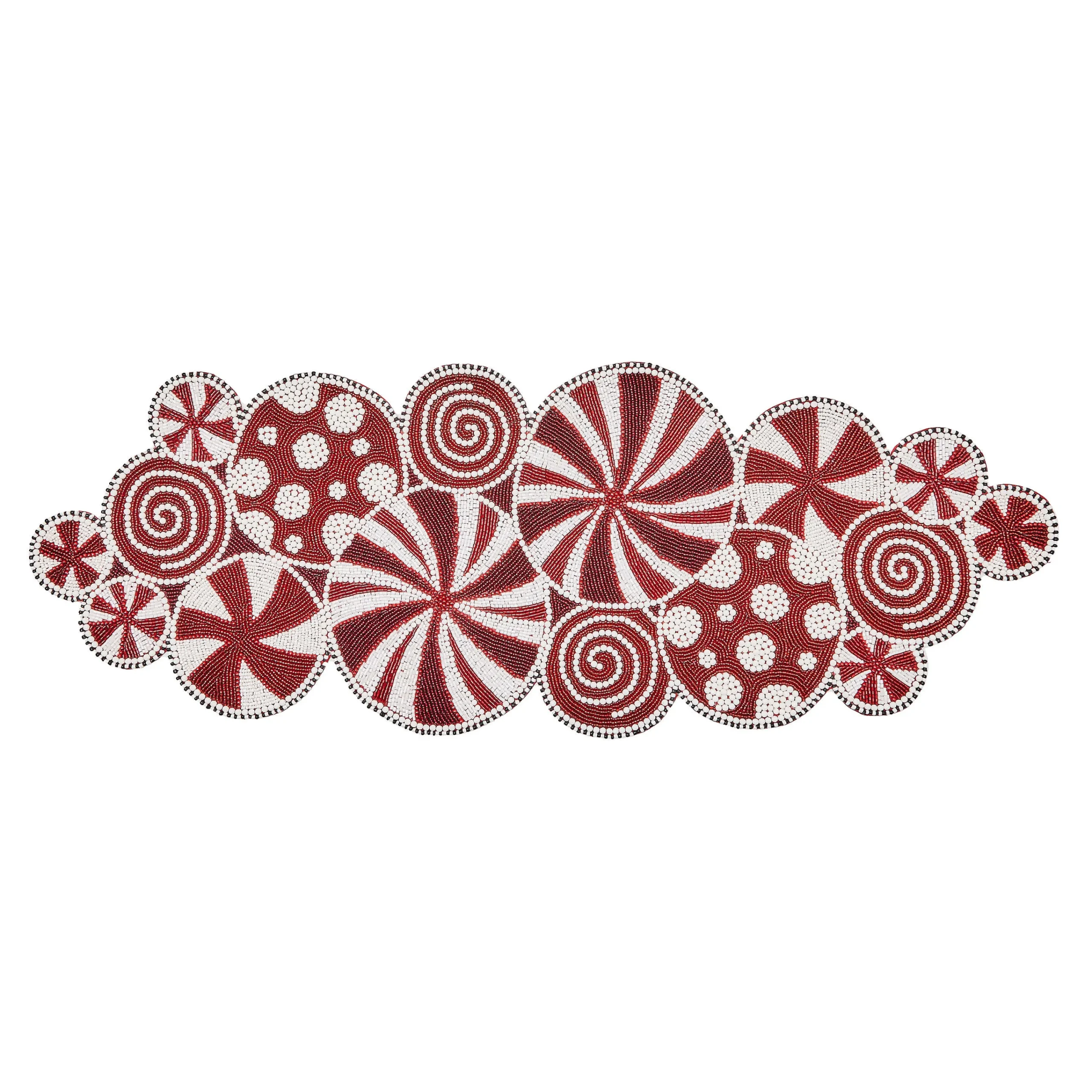 MacKenzie-Childs Peppermint Beaded Runner| Table Accessories|Kitchen & Table Linens