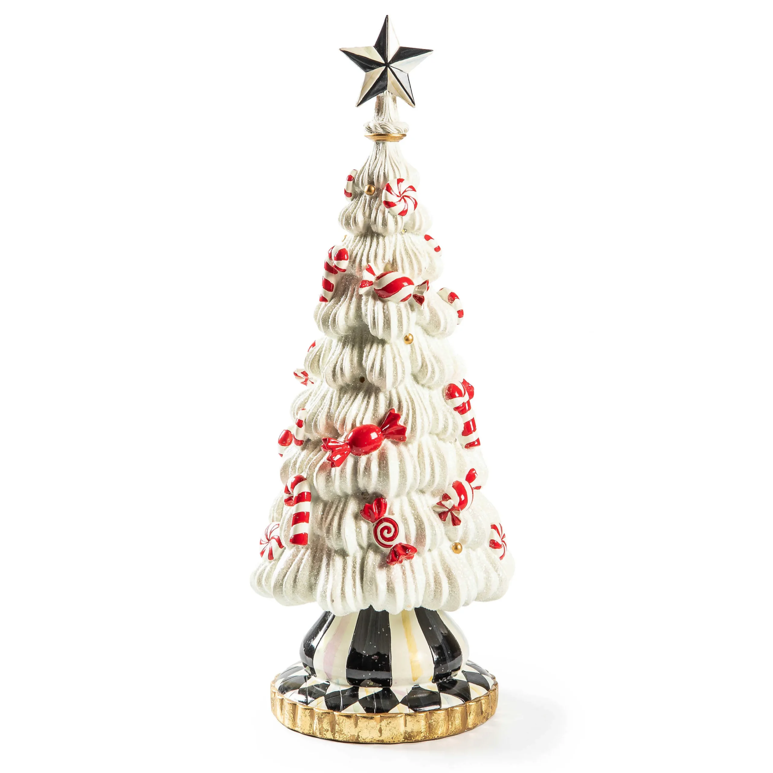 MacKenzie-Childs Peppermint Illuminated Icing Tree| Holiday|Room Accents