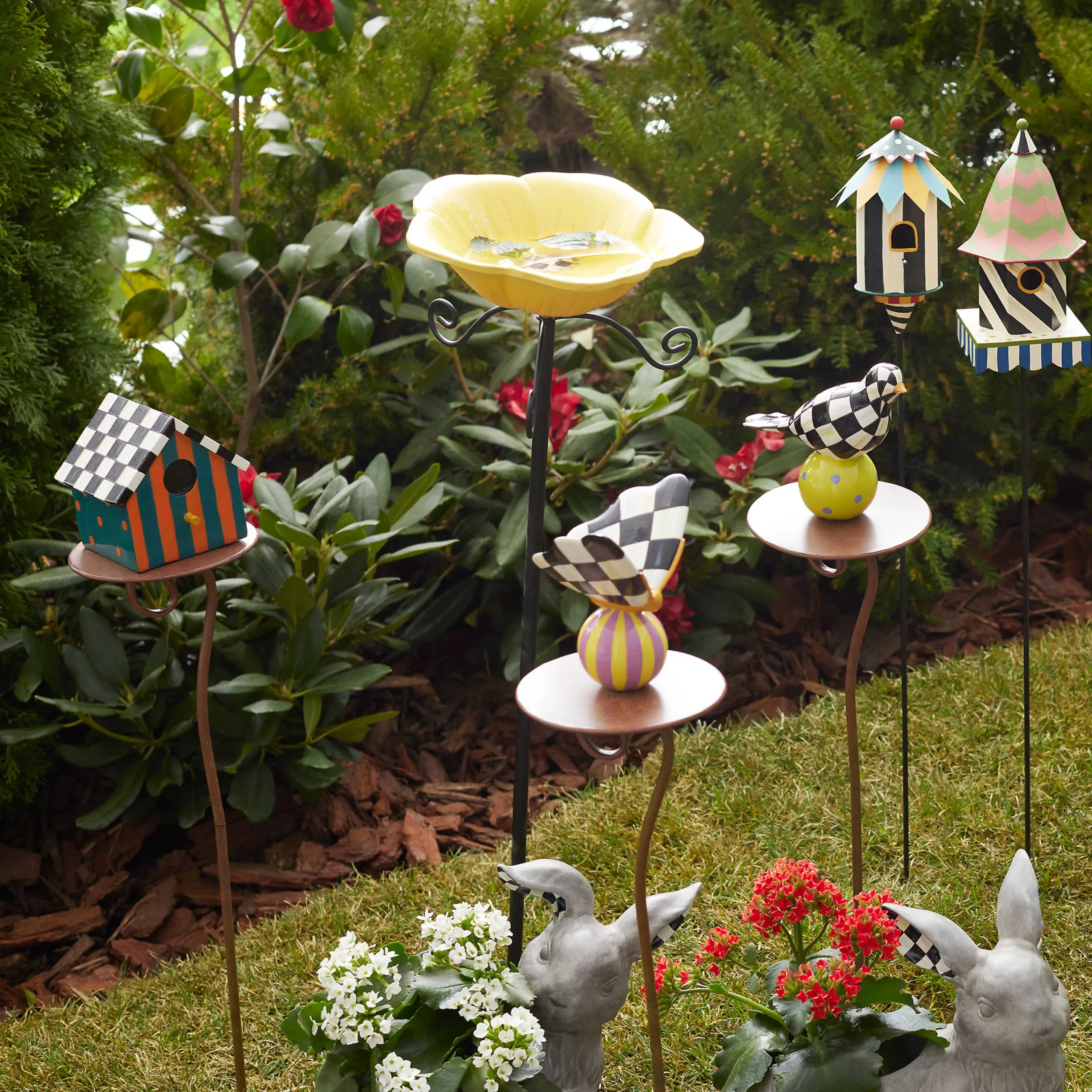 MacKenzie-Childs Persephone Bird Garden Stake| Outdoor