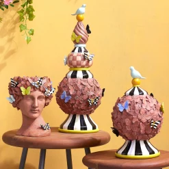 MacKenzie-Childs Persephone Small Bust Planter| Outdoor|Room Accents