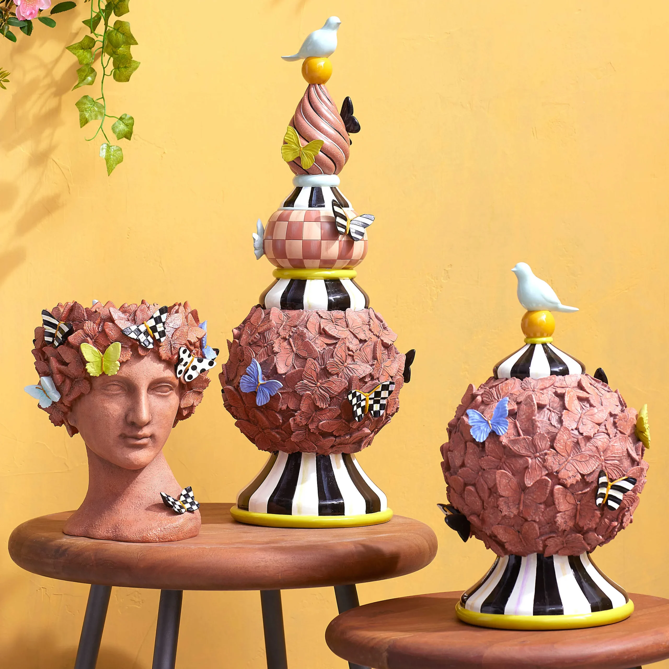 MacKenzie-Childs Persephone Small Bust Planter| Outdoor|Room Accents