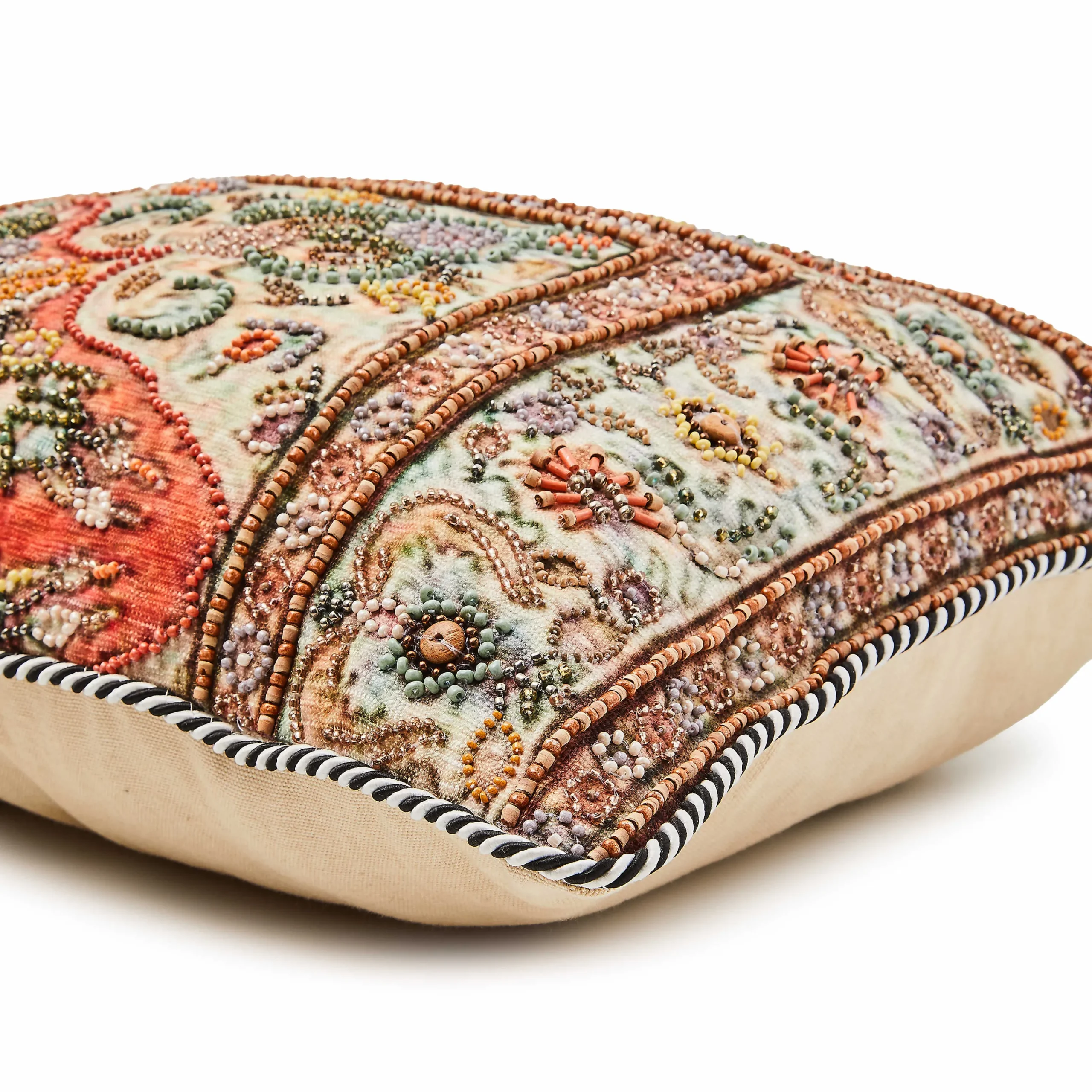 MacKenzie-Childs Persian Beaded Lumbar Pillow| Pillows, Throws, & Cushions