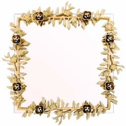 MacKenzie-Childs Petal Square Gold Wall Mirror| Room Accents