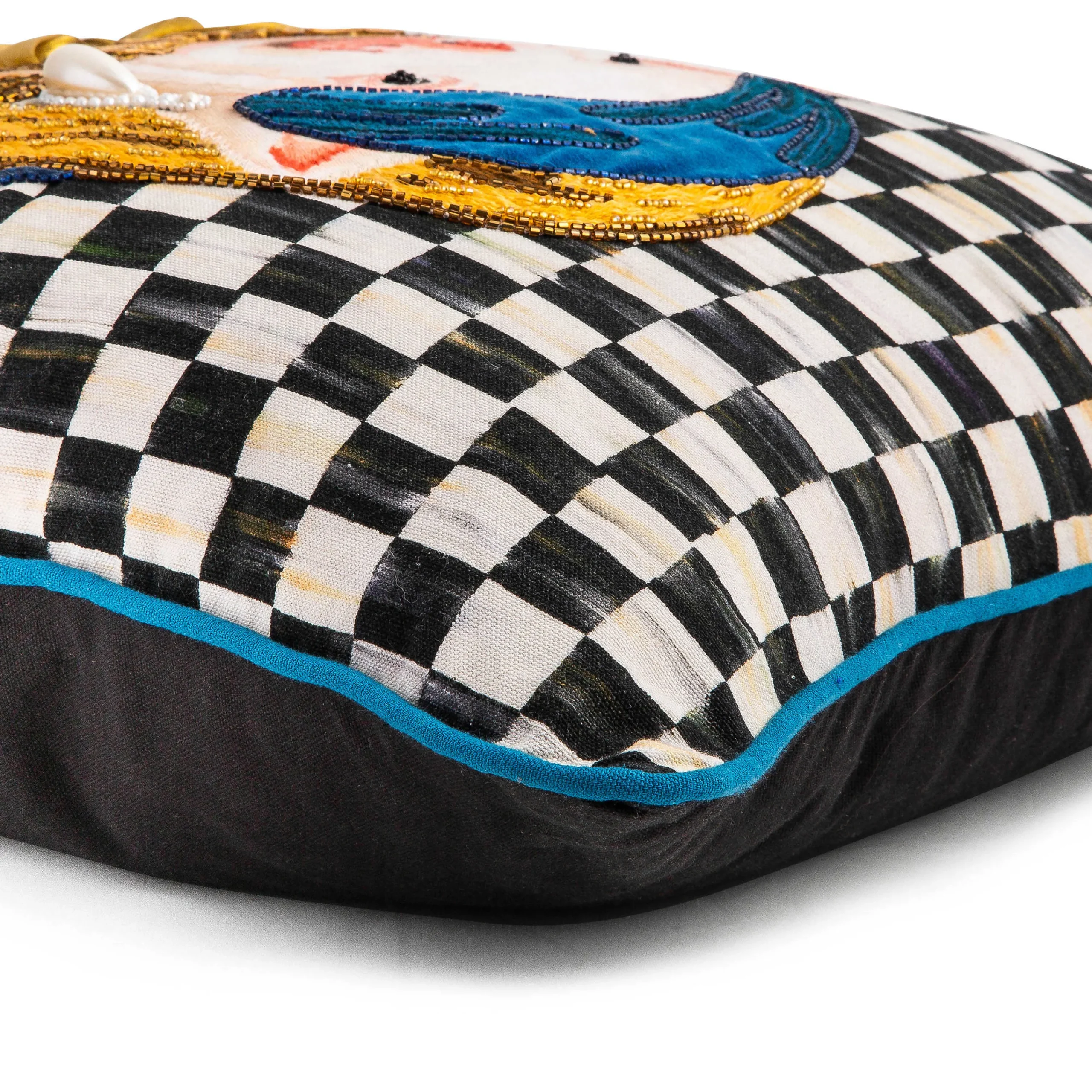 MacKenzie-Childs Pig With Pearl Earring Throw Pillow| Pillows, Throws, & Cushions