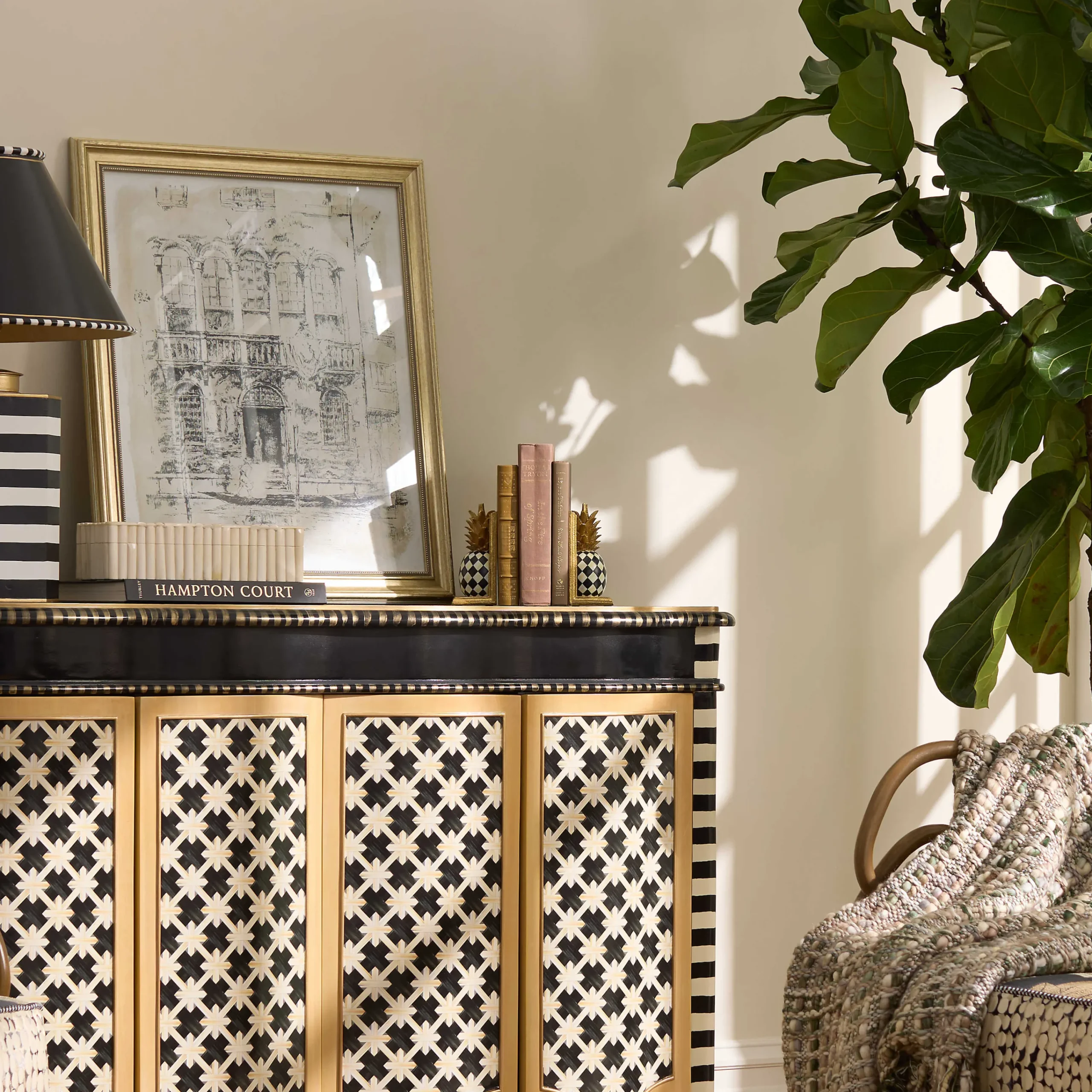 MacKenzie-Childs Pineapple Bookends| Room Accents