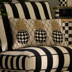 MacKenzie-Childs Pineapple Ivory Lumbar Pillow| Pillows, Throws, & Cushions