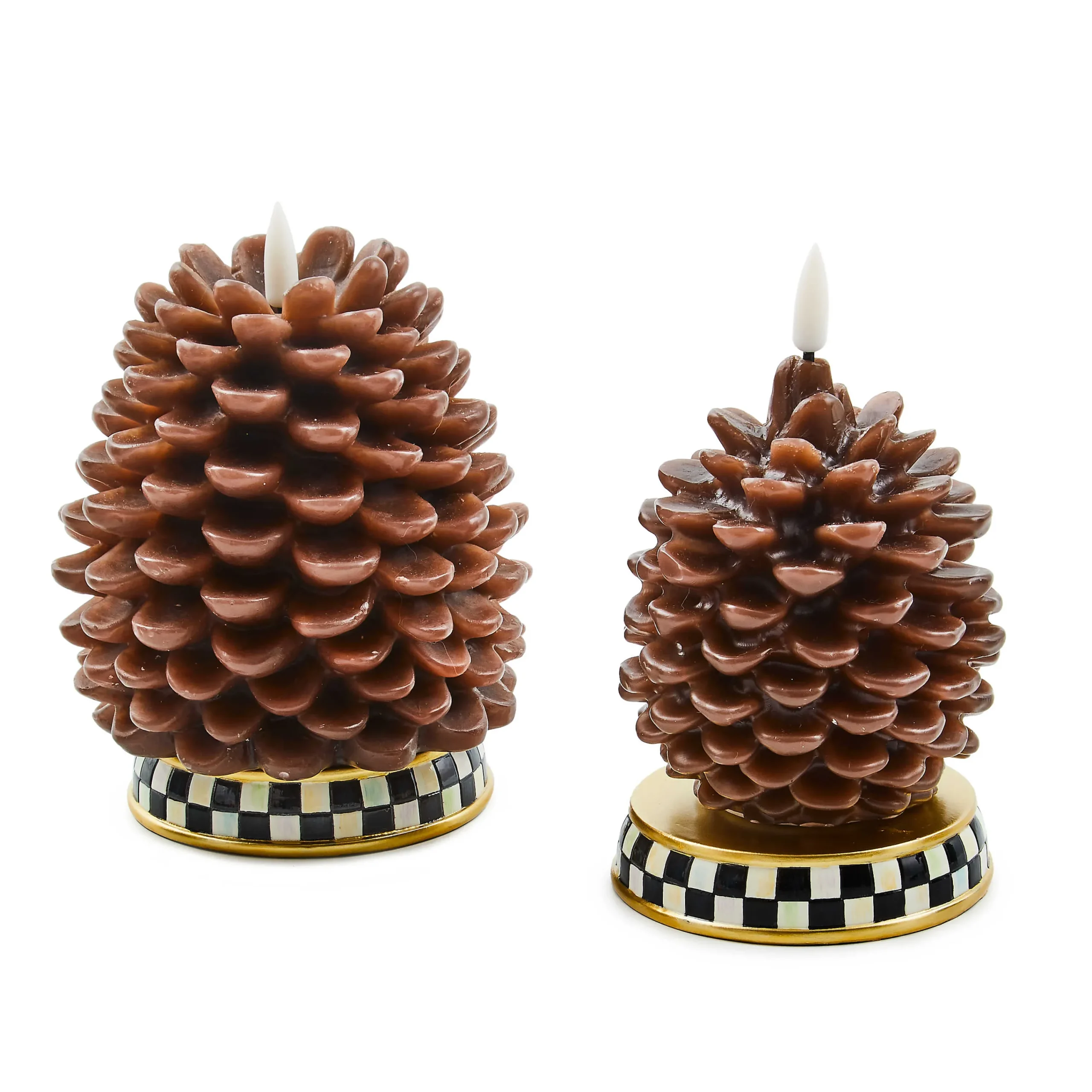 MacKenzie-Childs Pinecone Short Flameless Candle| The Fall Shop|Candles & Fragrances