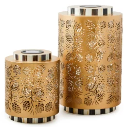 MacKenzie-Childs Pinecone Short Solar Lantern| Holiday|The Fall Shop