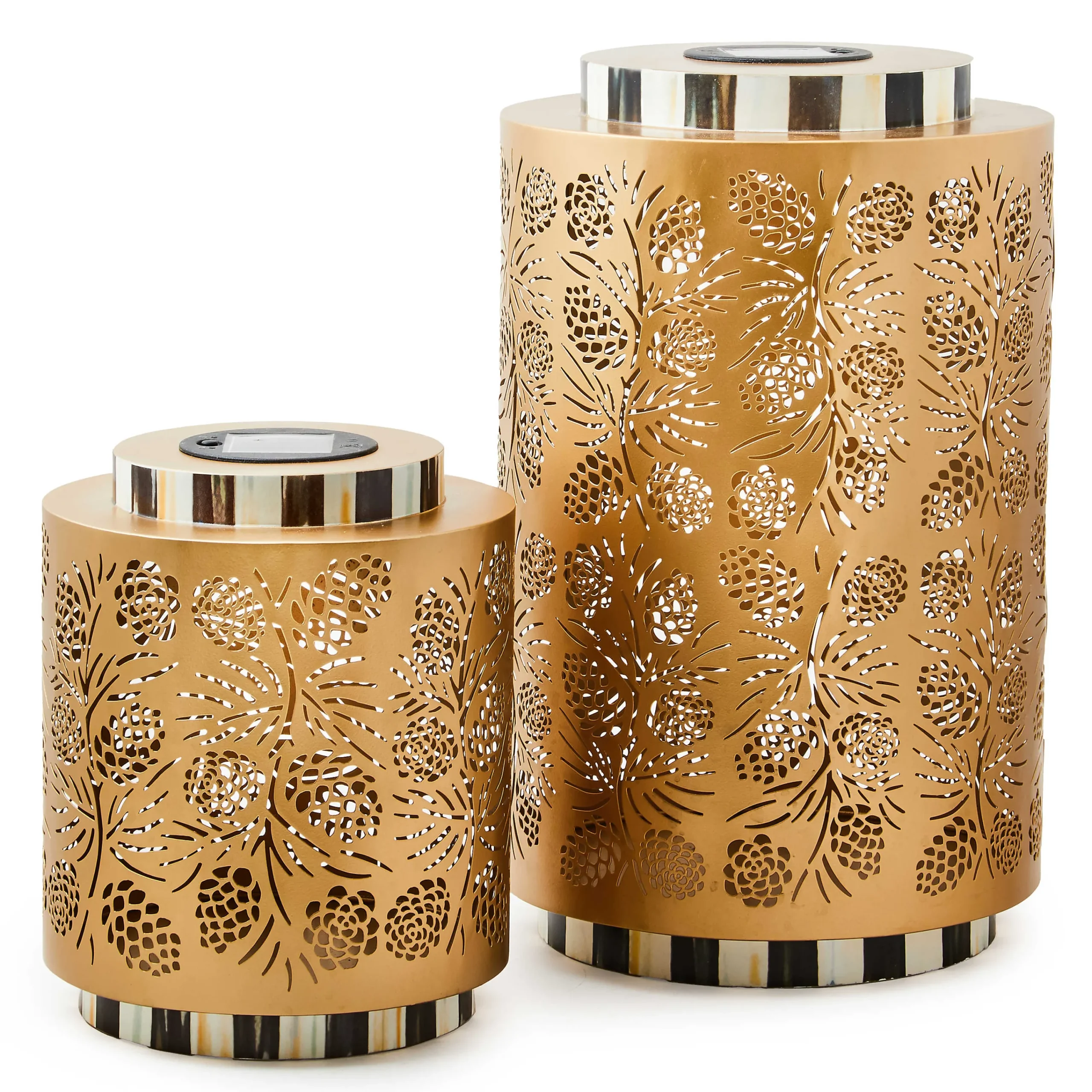 MacKenzie-Childs Pinecone Tall Solar Lantern| Holiday|The Fall Shop