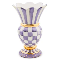 MacKenzie-Childs Plum Check Ceramic Great Vase| Room Accents|Fall Entertaining