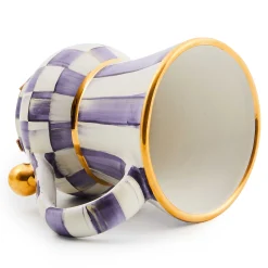 MacKenzie-Childs Plum Check Ceramic Mug| The Coffee Shop|Fall Entertaining
