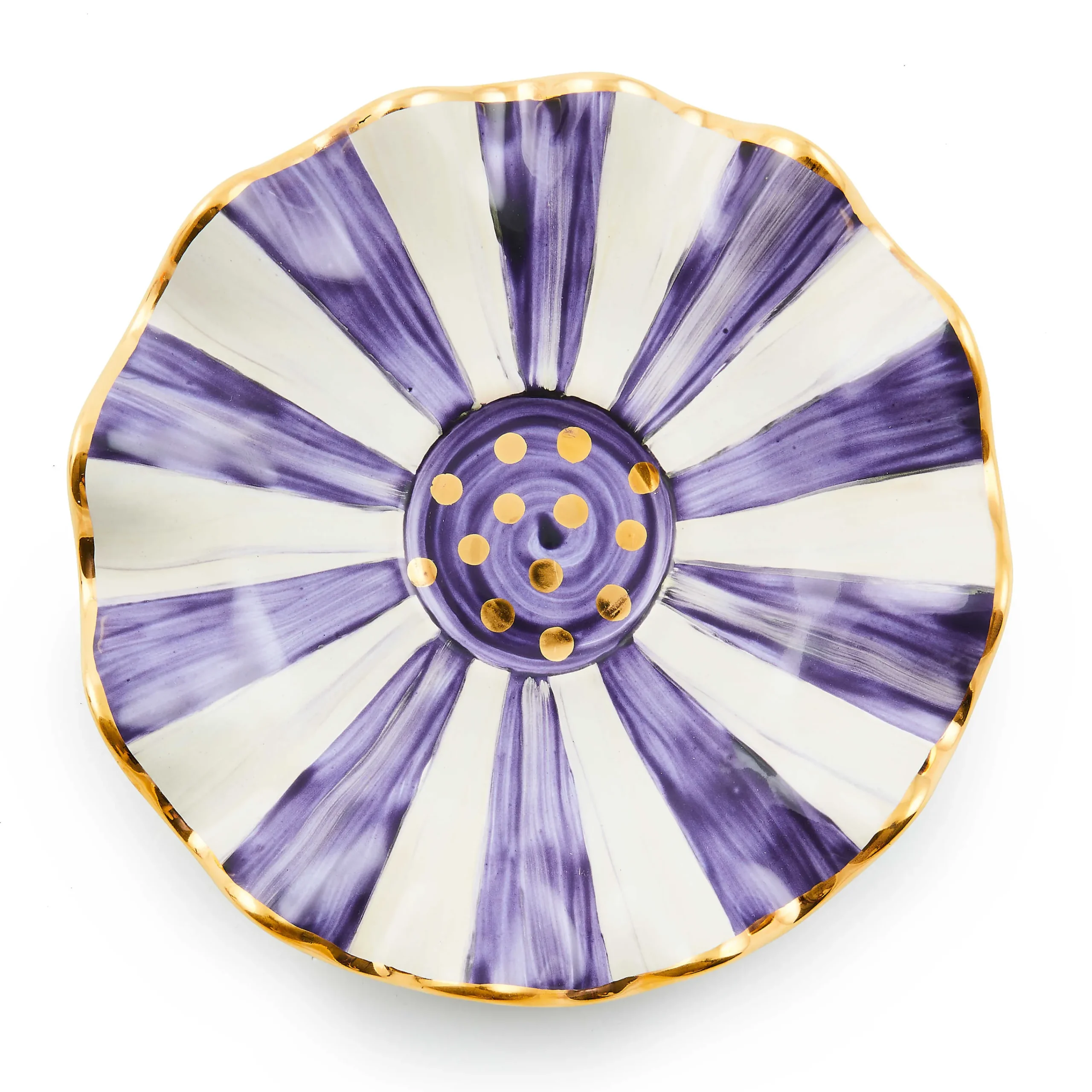 MacKenzie-Childs Plum Check Ceramic Saucer| The Coffee Shop|Fall Entertaining