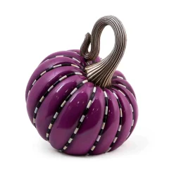 MacKenzie-Childs Plum Piped Pumpkin| Pumpkins|The Halloween Shop