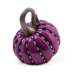 MacKenzie-Childs Plum Piped Pumpkin| Pumpkins|The Halloween Shop