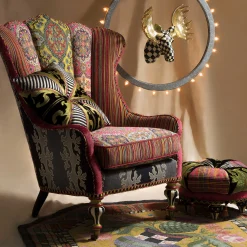 MacKenzie-Childs Portobello Road Footstool| Living Room