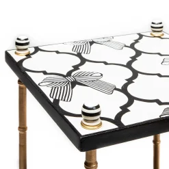 MacKenzie-Childs Pretty As A Bow 3 Tiered Table| Living Room|Bath & Bath Accessories