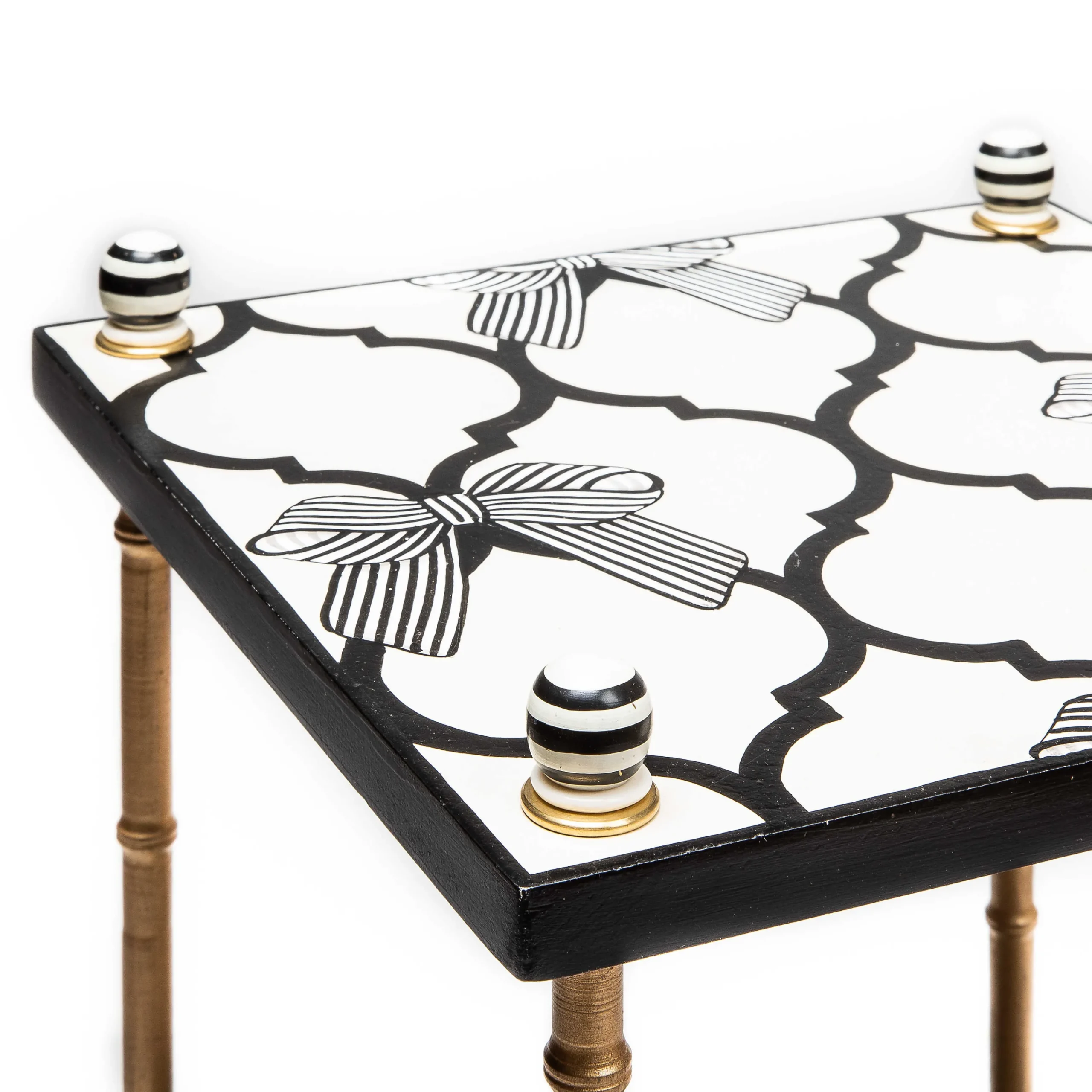 MacKenzie-Childs Pretty As A Bow 3 Tiered Table| Living Room|Bath & Bath Accessories