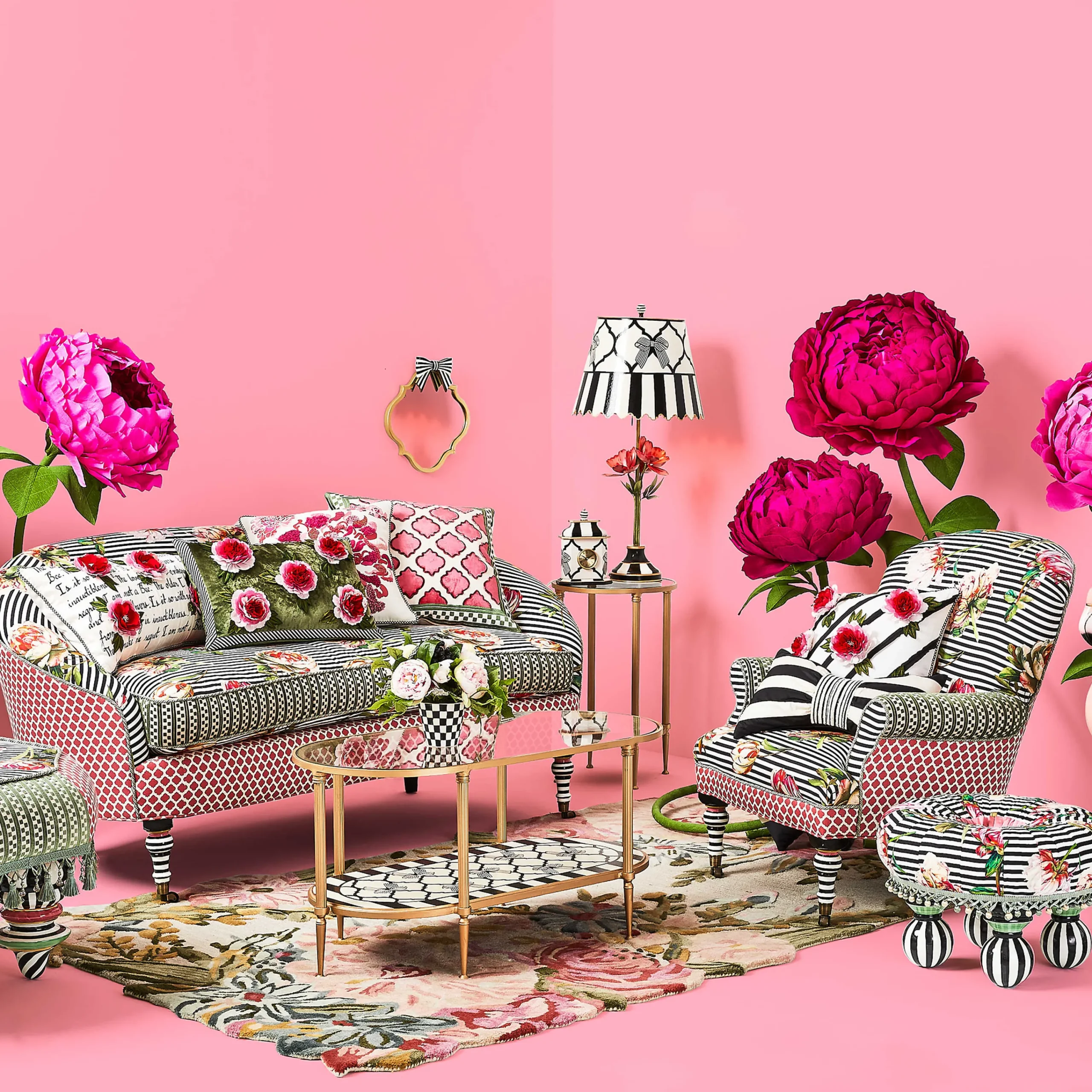 MacKenzie-Childs Pretty As A Bow Accent Table| Living Room