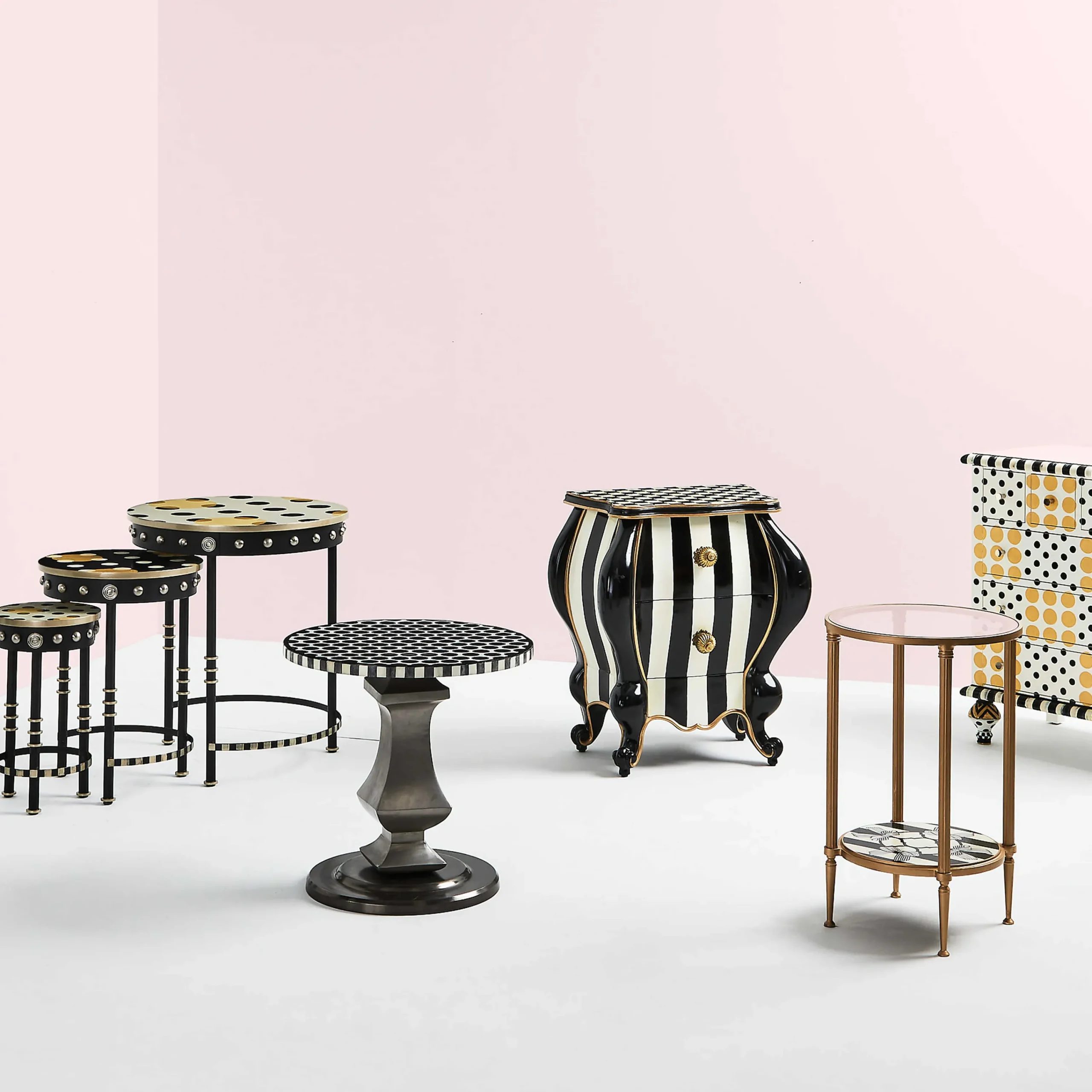 MacKenzie-Childs Pretty As A Bow Accent Table| Living Room