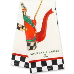 MacKenzie-Childs Put on the Kettle Dish Towel| Holiday|Kitchen & Table Linens
