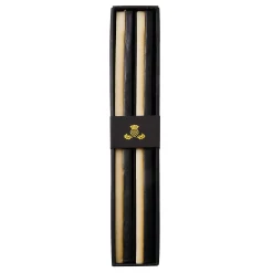 MacKenzie-Childs Quatro Black  Ivory Dinner Candles, Set of 2| Candles & Fragrances|Table Accessories