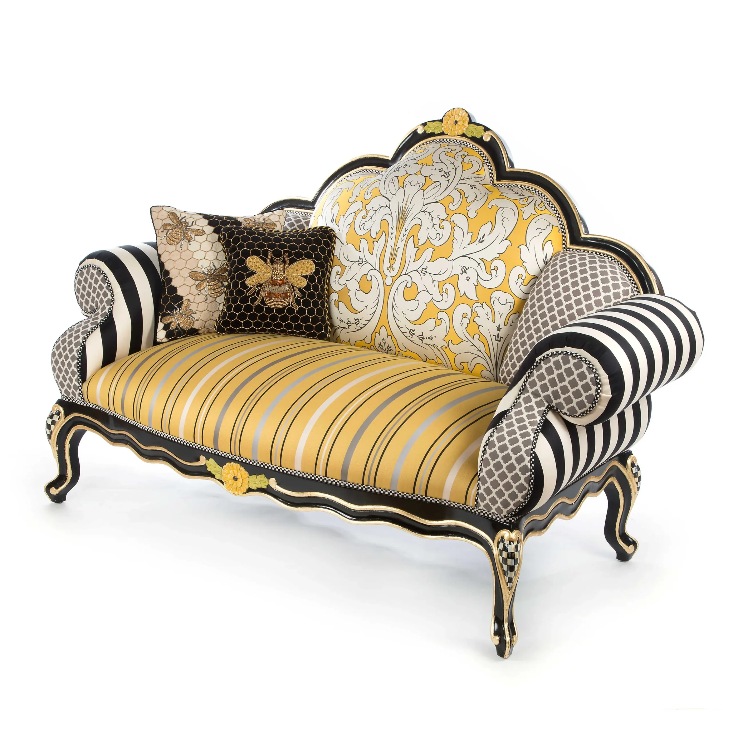 MacKenzie-Childs Queen Bee Loveseat| Living Room
